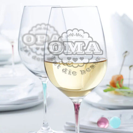 SEO. Leonardo Weingläser "Oma ist die Beste" & "Opa ist der Beste" im Set - Daily UV Linkreich