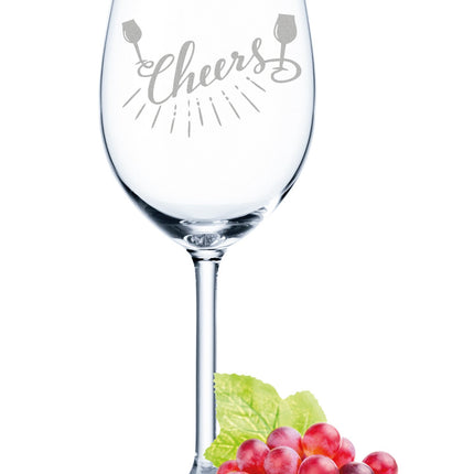 SEO. Leonardo Weinglas mit Gravur "Cheers" - Linkreich