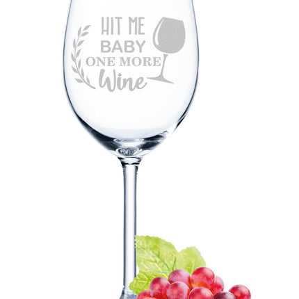 SEO. Leonardo Weinglas mit Gravur "Hit me Baby one more Wine" - Linkreich