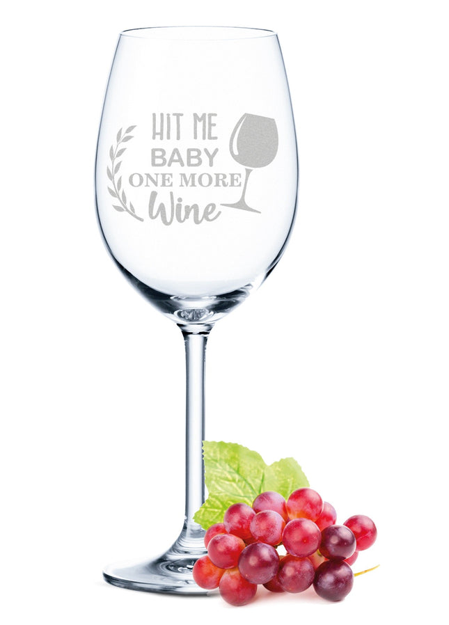 SEO. Leonardo Weinglas mit Gravur "Hit me Baby one more Wine" - Linkreich