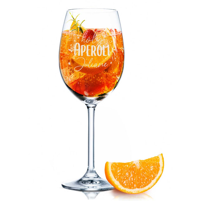 SEO. Leonardo Weinglas mit Gravur "Holy Aperoli" mit Namen - Daily Linkreich