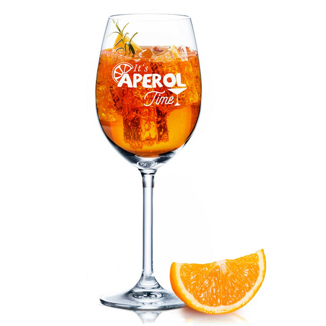SEO. Leonardo Weinglas mit Gravur "It's Aperol Time" Design - Daily Linkreich