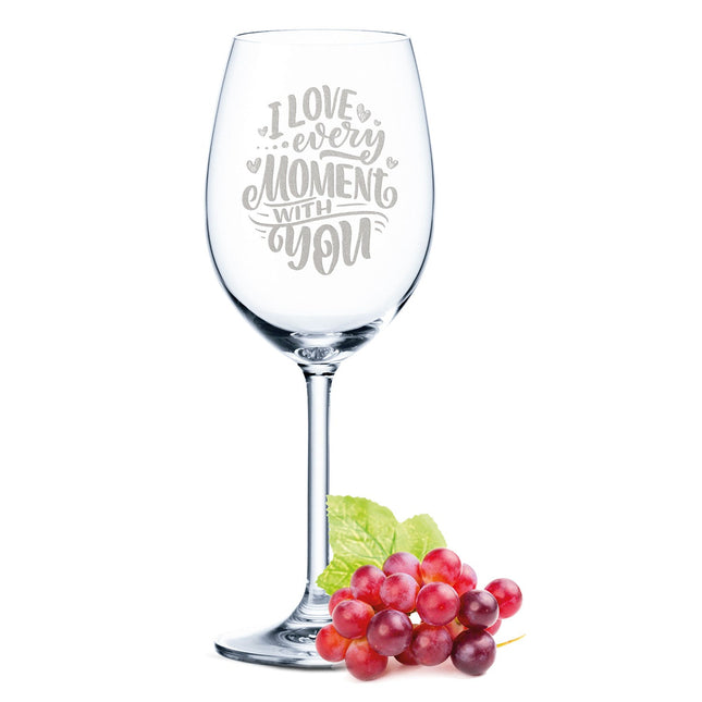 SEO. Leonardo Weinglas mit Gravur - "Love every Moment with you" - Daily Linkreich