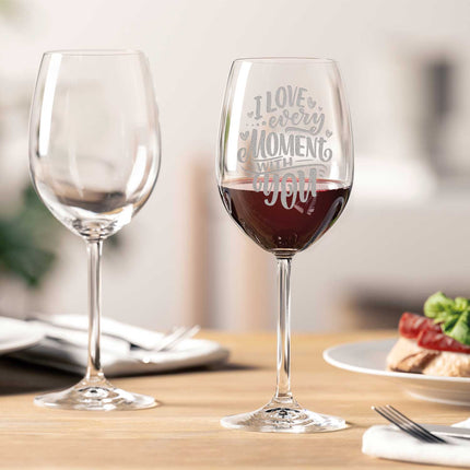 SEO. Leonardo Weinglas mit Gravur - "Love every Moment with you" - Daily Linkreich