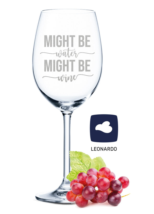 SEO. Leonardo Weinglas mit Gravur "Might be water might be wine" - Daily Linkreich