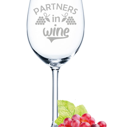 SEO. Leonardo Weinglas mit Gravur "Partners in Wine" - Linkreich