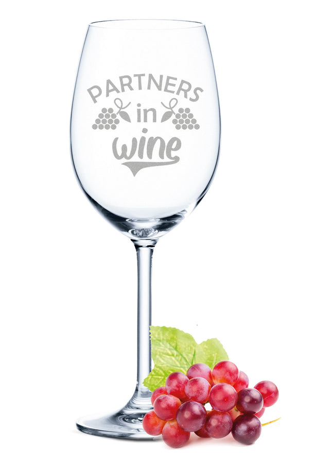 SEO. Leonardo Weinglas mit Gravur "Partners in Wine" - Linkreich