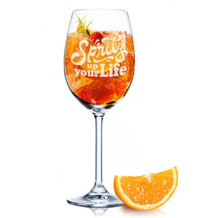 SEO. Leonardo Weinglas mit Gravur - "Spritz up your Life" - Daily Linkreich