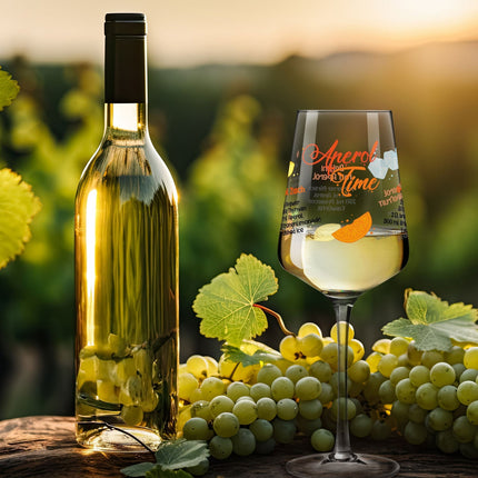 SEO. Leonardo Weinglas mit UV Druck "Aperol Rezepte" - 360° Gravur - Linkreich