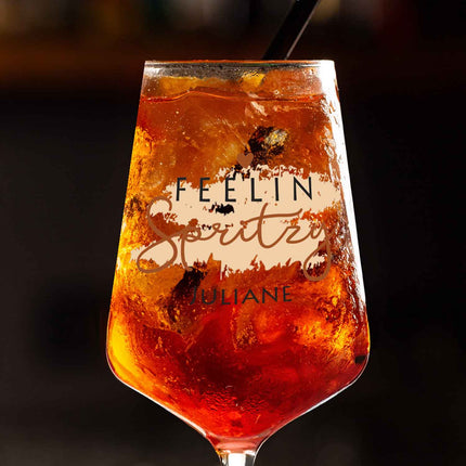 SEO. Leonardo Weinglas mit UV - Druck - Feelin Spritzy mit Name - Daily Linkreich