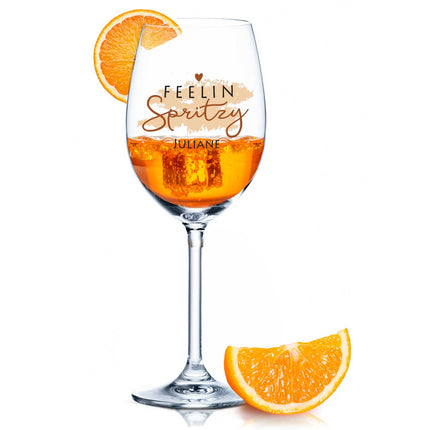 SEO. Leonardo Weinglas mit UV - Druck - Feelin Spritzy mit Name - Daily Linkreich