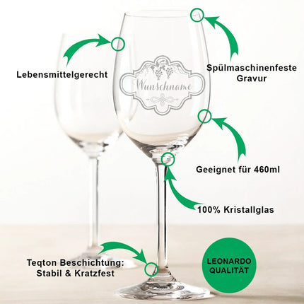 SEO. Leonardo Weinglas "Weinranke" mit Namen Gravur - Daily Linkreich