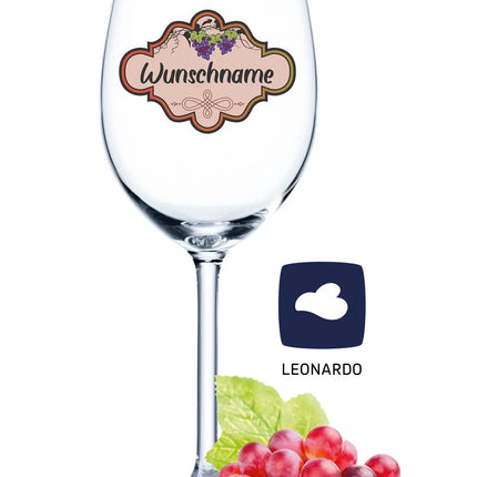 SEO. Leonardo Weinglas "Weinranke" mit Namen Gravur - Daily UV Linkreich