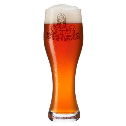 SEO. Leonardo Weizenglas "Kühles Bier und junge Weiber" - kleine Kiste UV Linkreich