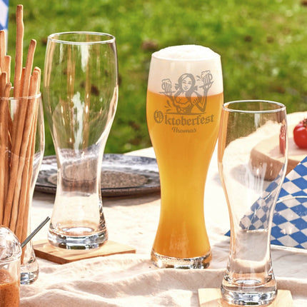 SEO. Leonardo Weizenglas "Oktoberfest Madl" mit Namen - Weizenglas Linkreich