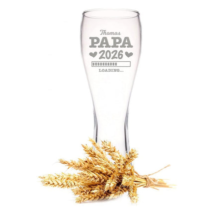 SEO. Leonardo Weizenglas "Papa Loading" mit Namen - Linkreich