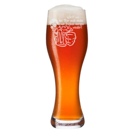 SEO. Leonardo Weizenglas "Wirft uns das Bier auch nieder" - kleine Kiste UV Linkreich