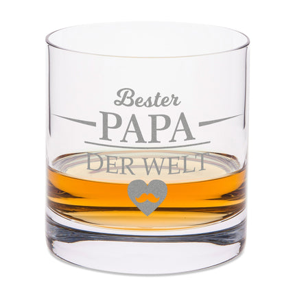 SEO. Leonardo Whiskygläser mit Gravur - "Bester Papa der Welt" im Set mit 0,5l Karaffe - Linkreich