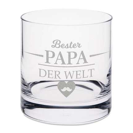 SEO. Leonardo Whiskygläser mit Gravur - "Bester Papa der Welt" im Set mit 0,5l Karaffe - Linkreich