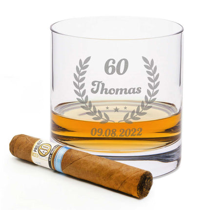 SEO. Leonardo Whiskyglas mit Gravur "Geburtstagskranz" - Linkreich