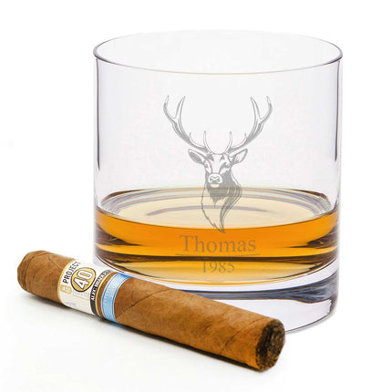 SEO. Leonardo Whiskyglas mit Gravur "Hirschkopf" - Linkreich