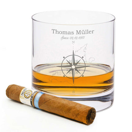 SEO. Leonardo Whiskyglas mit Gravur "Kompass" - Linkreich