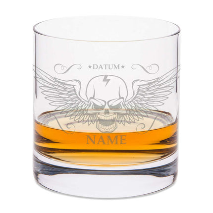 SEO. Leonardo Whiskyglas mit Gravur "Totenkopf" - Linkreich