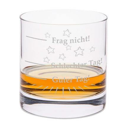 SEO. Leonardo Whiskyglas "Schlechter Tag, Guter Tag, Frag nicht!" - Linkreich