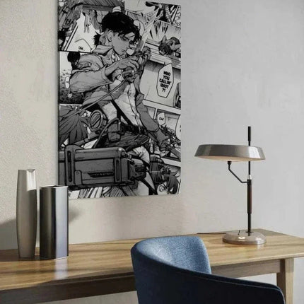 Levi Manga Style - Attack on Titan - Anime Leinwandbild (Canvas) kaufen bei Linkreich – Jetzt entdecken!