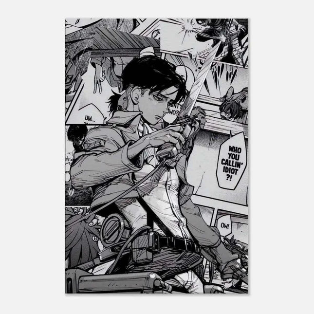Levi Manga Style - Attack on Titan - Anime Leinwandbild (Canvas) kaufen bei Linkreich – Jetzt entdecken!