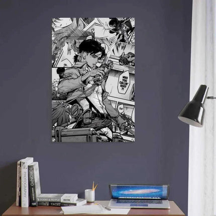 Levi Manga Style - Attack on Titan - Anime Leinwandbild (Canvas) kaufen bei Linkreich – Jetzt entdecken!