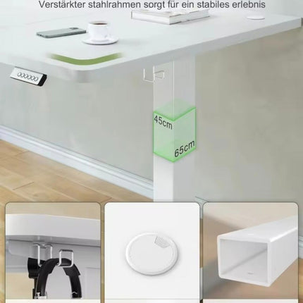 SEO. LiftDesk - Elektrischer Höhenverstellbarer Schreibtisch - 120x60cm Linkreich