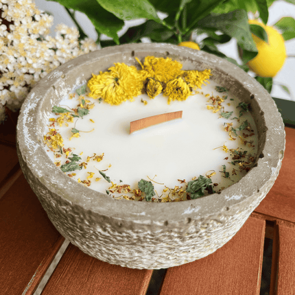 Limitierte Einzelstücke: Outdoor Citronella - Betonkerze „Mugge Schreck“ – Handgemachter Insektenschutz aus dem Südschwarzwald (Duftkerze) kaufen bei Linkreich – Jetzt entdecken!