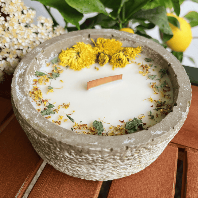 Limitierte Einzelstücke: Outdoor Citronella - Betonkerze „Mugge Schreck“ – Handgemachter Insektenschutz aus dem Südschwarzwald (Duftkerze) kaufen bei Linkreich – Jetzt entdecken!