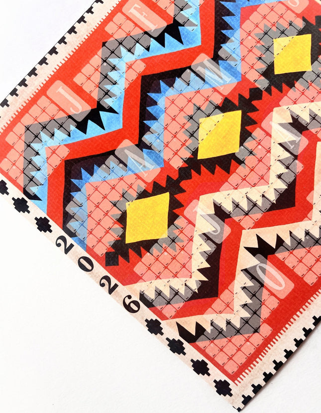 Wandkalender  // Kilim Classic rot