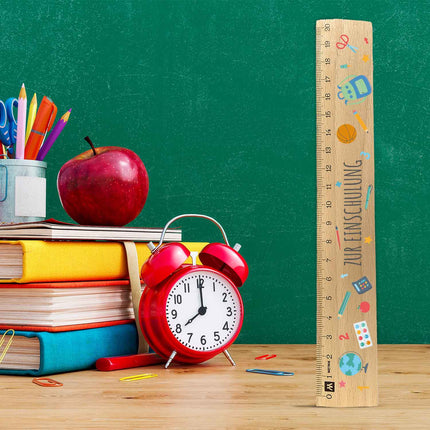 SEO. Lineal zur Einschulung im Einschulungs Design für Kinder aus Holz - Linkreich