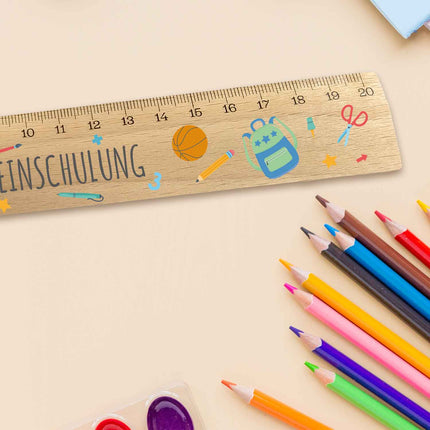 SEO. Lineal zur Einschulung im Einschulungs Design für Kinder aus Holz - Linkreich