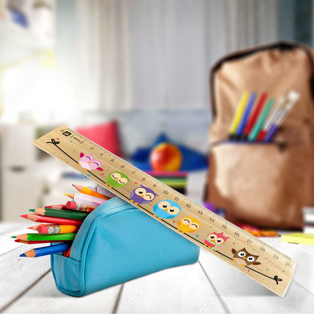 SEO. Lineal zur Einschulung im Eulen Design für Kinder aus Holz - Linkreich