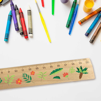 SEO. Lineal zur Einschulung im Jungle Design für Kinder aus Holz - Linkreich