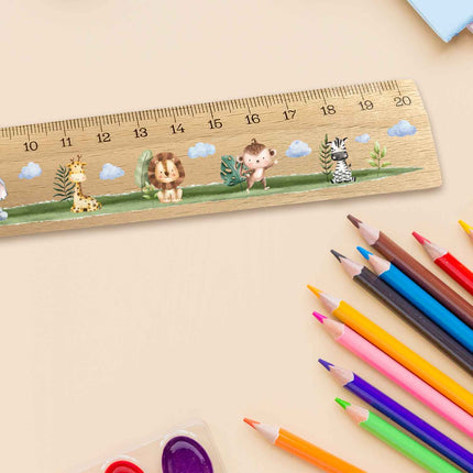 SEO. Lineal zur Einschulung im Tiere Design für Kinder aus Holz - Linkreich