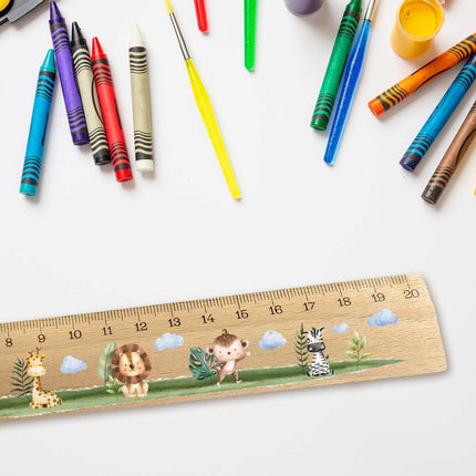 SEO. Lineal zur Einschulung im Tiere Design für Kinder aus Holz - Linkreich