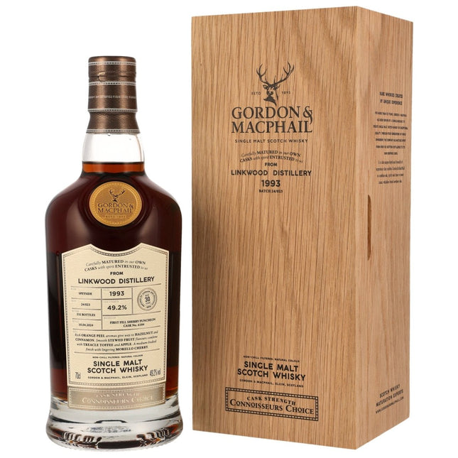 SEO. Linkwood 30 1993/2024 - Gordon & MacPhail Connoisseurs Choice - First Fill Sherry Puncheon 6184 - Linkreich