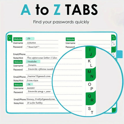 SEO. Logbuch, Passwortbuch mit Register A - Z Passwort Notizbuch A5 - Lila Linkreich