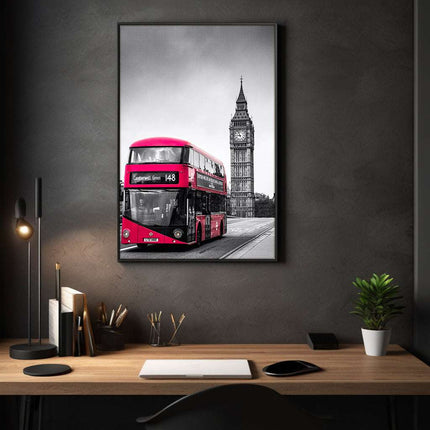 London Bus - Leinwandbild Stadt (Canvas) kaufen bei Linkreich – Jetzt entdecken!