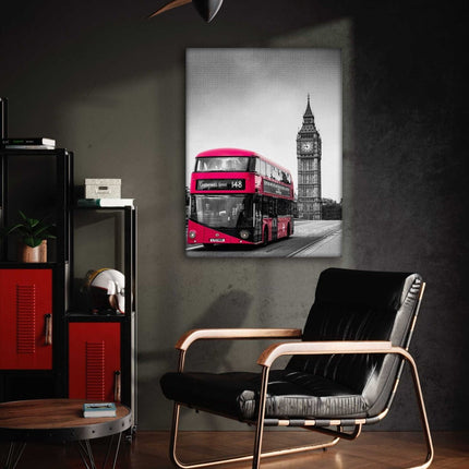 London Bus - Leinwandbild Stadt (Canvas) kaufen bei Linkreich – Jetzt entdecken!