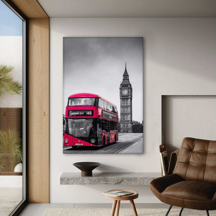 London Bus - Leinwandbild Stadt (Canvas) kaufen bei Linkreich – Jetzt entdecken!