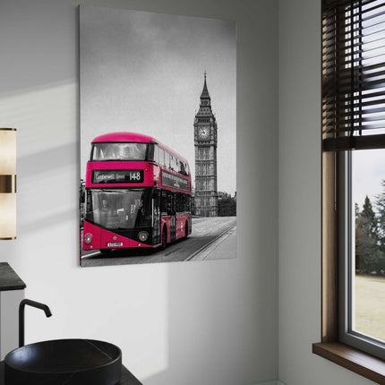 London Bus - Leinwandbild Stadt (Canvas) kaufen bei Linkreich – Jetzt entdecken!