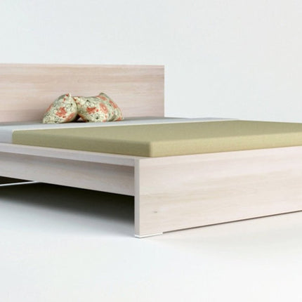 SEO. LONGBOARD Massivholzbett - Weiss Linkreich