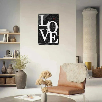 Love Map - Dein gewünschter Standort - Leinwandbild Personalisierbar (Canvas) kaufen bei Linkreich – Jetzt entdecken!