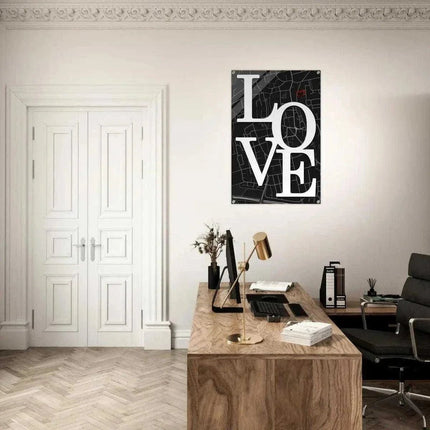 Love Map - Dein gewünschter Standort - Leinwandbild Personalisierbar (Canvas) kaufen bei Linkreich – Jetzt entdecken!